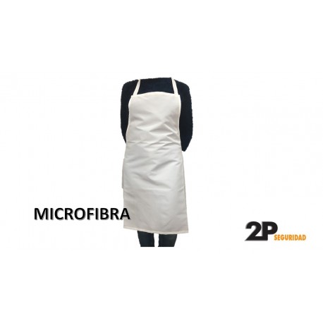 DELANTAL MICROFIBRA IMPERMEABLE BLANCO IDEAL IMPRESION